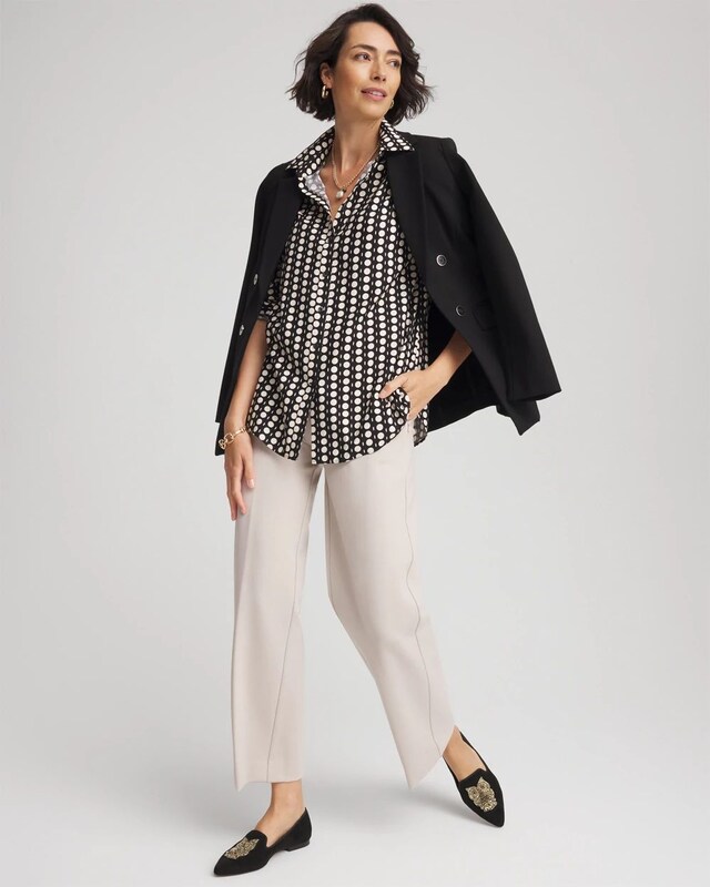 No Iron Printed Sateen Shirt - image 2